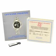 [3年保証] パネライ メンズ ルミノール パワーリザーブ PAM00090 OH済 ブラック文字盤 スモールセコンド 自動巻き 腕時計 中古 送料無料_画像5