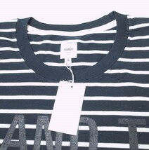 新品 RANDT アールアンドティー Logo S/S Stripe T-Shirt ロゴプリント ボーダーTシャツ S NAVY 半袖 Rough＆Tumble ネペンテス g13335_画像4