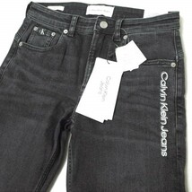 新品 Calvin klein Jeans カルバンクラインジーンズ Body Jeans ロゴプリント スキニーデニムパンツ J319892 28 Black ジップフライ g13489_画像6