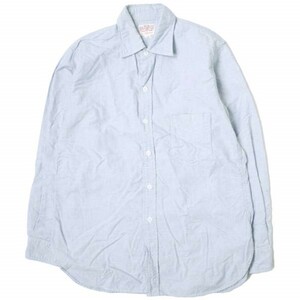 WAREHOUSE x BEAMS PLUS ウエアハウス ビームスプラス MILITARY OXFORD SHIRT ミリタリーオックスフォードシャツ 38 サックスブルー g13367