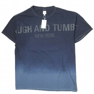 新品 RANDT アールアンドティー Logo S/S Tie Dye T-Shirt ロゴプリント タイダイTシャツ S NAVY 半袖 Rough＆Tumble ネペンテス g13337