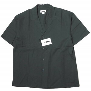 新品 H BEAUTY＆YOUTH エイチ ビューティーアンドユース 日本製 ショートスリーブオープンカラーシャツ 1216-699-2253 L NAVY 半袖 g9102