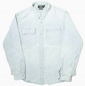 RRL ダブルアールエル LIMITED EDITION 25th ANNIVERSARY DUNGAREE WORKSHIRT ダンガリーワークシャツ XL Double RL デニム 長袖 g13200