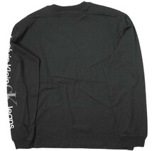 新品 Calvin klein Jeans カルバンクラインジーンズ 22SS AF- PERFORATED CK バックロゴロングスリーブTシャツ J320341 S BLACK CK g13464_画像2