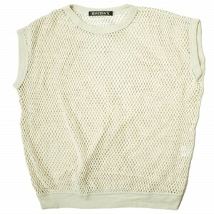 HAVERSACK ハバーザック 日本製 Fisherman Net Crew Neck Vest フィッシャーマンネット クルーネックベスト 812124 1 ECRU トップス g13308