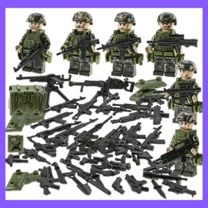 LEGO 互換 レゴ FBI 迷彩 SWAT 大量武器 ミニフィグ6体セット