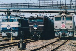 鉄道写真 寝台特急 富士 EF60 501 & 寝台特急 瀬戸 EF58 89 & 寝台特急 さくら EF30 19 KG判（102mm×152mm）