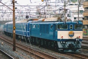 鉄道写真 寝台特急 北陸 EF64 1032 KG判（102mm×152mm）