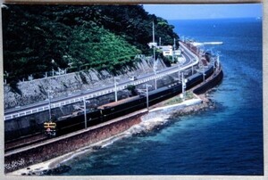 鉄道写真 寝台特急 トワイライトエクスプレス 海沿い L判（89mm×127mm）