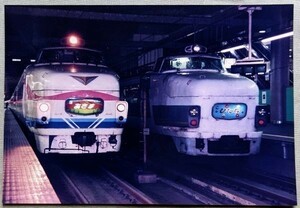 鉄道写真 特急 あさま 白山色 ボンネット & 特急 ひたち ひたち色 ボンネットEF62 EF63 2L判（127mm×178mm）