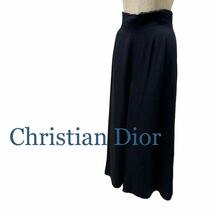 a333N Christian Dior クリスチャンディオール ワイドパンツ ブラック_画像1