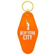 ブルックリン ニューヨーク キーホルダー オレンジ プラスチック製 アメリカ 自由の女神 モーテル ホテル キーホルダー_画像3