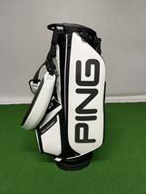 新品　軽量 キャディーバッグ スタンド　PING ピン CB-P2307 HOOFER TOUR JP 36905-01 White 9.5　3.6㌔_画像1