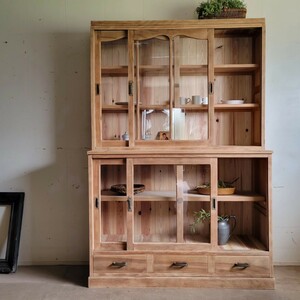  Vintage natural wood storage shelves cupboard antique display shelf storage shelves water shop glass case display shelf cabinet interior piling type furniture 