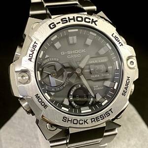 稼働 箱コマ付 CASIO カシオ G-SHOCK Gショック GST-B400D-1AJF Gスチール タフソーラー アナデジ Gショック