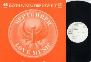 12inch☆EARTH WIND ＆ FIRE/SEPTEMBER(プロモ/CBS/SONY,YAPN31,'78)☆アース・ウィンド＆ファイアー/セプテンバー/PROMO