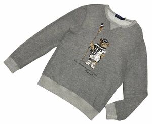 # Polo Ralph Lauren Polo Ralph Lauren # большой Polo Bear принт передний V тренировочный футболка ... серый S