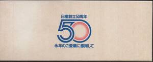 日産 50周年記念 ボトルオープナー スカイライン マーチ ローレル ブルーバード サニー パルサー 車名刻印入り 日産自動車 当時物 未使用