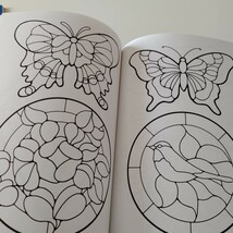 ステンドグラス パターンブック 型紙 図案 サンキャッチャー 洋書 OVAL Stained Glass Pattern Book Connie Eaton_画像3