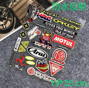 防水反射 ステッカー　/ バイクステッカー 　アライ　ヘルメットステッカー / デカール 　Arai OAKLEY HRC 