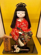 木目込人形 花ごろも 日本人形 市松人形 江戸 ガラスケース Japanese Doll Girl Glass case Japan_画像3