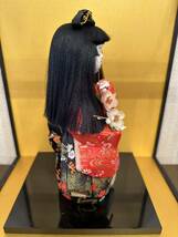 木目込人形 花ごろも 日本人形 市松人形 江戸 ガラスケース Japanese Doll Girl Glass case Japan_画像5