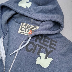 FREE CITY sweat Parker [S] navy series f-ti.... free City USA made 