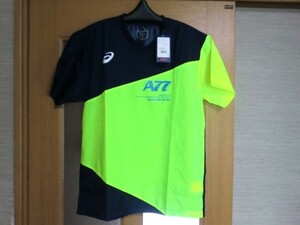 新品 アシックス（ASICS） A77 半袖ピステシャツ　メンズ　XLサイズ　 バレーボールウェア ピステシャツ トップス　トレーニング 練習着