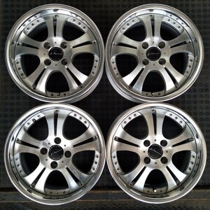 管理番号：S8-135【4本価格】【15x6J 4x100 ET+32 ハブ65】SPEED STAR VIENNA SCHNITT・直接引取可能・下取り可能