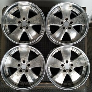 管理番号：Ｓ8-212【4本価格】【18x8.5J 5x114.3 ET+37 ハブ74】SPEED STAR Visconti LXS・クラウン アルファード等・店頭直接引取可能