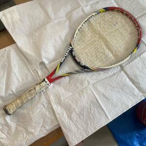 Wilson Steam 100 BLX テニスラケットウィルソンTennis Racket赤、白、黄色