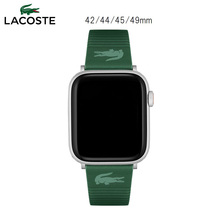 LACOSTE ラコステ Apple Watch アップルウォッチ バンド レザー 本革 グリーン 42mm 44mm 45mm 49mm Iwatchシリーズ8 7 6 se 5 4 3 2 1_画像1