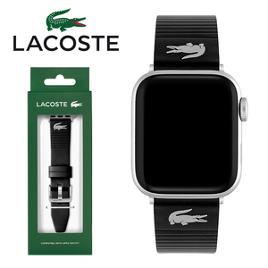 LACOSTE Lacoste Apple Watch Apple watch band 2050028 leather leather belt black 38mm 40mm 41mm correspondence Iwatch 7 6 se 5 4 3 2 1