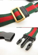 超美品【グッチ GUCCI】527792 204991 プリントスモールベルトバッグ ウエストポーチ ボディーバッグ (メンズ) ブラック ●5HT2120●_画像7