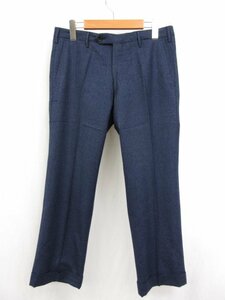 HH 超美品 【ロータ ROTA】 織柄 ウールパンツ スラックス (メンズ) size46 ネイビー系 24-23-0131-645 イタリア製 ●29MP8566●