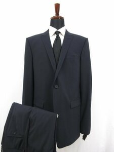 未使用品 【エンポリオアルマーニ ARMANI】 DAVID LINE 1ボタン 濃紺 スーツ (メンズ) 56 ネイビー系 チェック風 1ZV16E W1620 ●27EMP005