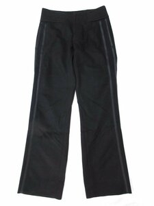 超美品 【エンポリオアルマーニ EMPORIO ARMANI】 ラインパンツ ウールスラックス (メンズ) size44 黒 91P840 91076 イタリア製 ●29MP8582