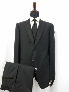 未使用品 【エンポリオアルマーニ EMPORIO ARMANI】 M LINE 2B タキシードスーツ (メンズ) 52 黒 チェック風織柄 11VMOP 11601 ●27EMP110