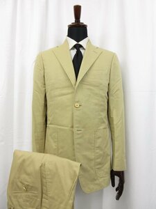 HH[ Inter National guarantee Lee Beams ] cotton single 3 button step return . suit ( men's ) size44 beige plain *28RMS6743*