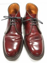 HH美品 【トリッカーズ Tricker's】 コードバン チャッカブーツ 紳士靴 (メンズ) size6-5 赤みのあるブラウン系 ●18MZA3663●_画像2