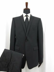 未使用品 【エンポリオアルマーニ EMPORIO ARMANI】 DAVID LINE 1B 黒無地 スーツ (メンズ) 52 冠婚葬祭 伊製 1ZV16E ZZ081 ●27EMP202