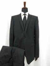 未使用品 【エンポリオアルマーニ EMPORIO ARMANI】 DAVID LINE 1B 黒無地 スーツ (メンズ) 54 冠婚葬祭 伊製 1ZV16E ZZ081 ●27EMP175_画像1