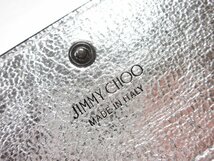 HH 極美品 【ジミーチュウ JIMMY CHOO】 星パーツ付き♪ カードケース カード入れ 名刺入れ (レディース) シルバー系 伊製 ●7LE3469●_画像3