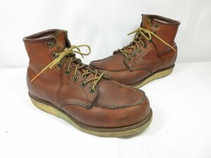 HH 【レッドウィング RED WING SHOES】 縦羽タグ 875 アイリッシュセッター クラシックモック ブーツ 靴 (メンズ) size7E 茶 ●18MZA3540●