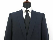 HH【ジョンピアーズ JOHN PEARSE】 ウール素材 シングル2ボタン 濃紺 スーツ (メンズ) size94A6 ネイビー ストライプ柄 ●27RMS6484_画像2
