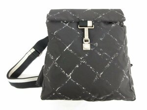 美品【シャネル CHANEL】 5番台 旧トラベルライン ナイロン リュック バックパック (レディース) ブラック 黒 ●5HT2090●