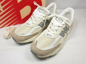 未使用品 【ニューバランス New Balance】 M990SS6 USA製 スニーカー シューズ 紳士靴 (メンズ) size26 ベージュ ●18MZA3717●