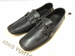 HH極美品 【ルイヴィトン LOUISVUITTON】 FA1005 LZ金具 モンテカルロ ドライビングシューズ 紳士靴 (メンズ) size6.5 黒 ●18MZA3685●