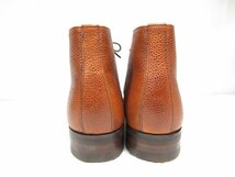 HH 未使用品 【アルフレッドサージェント Alfred sargent】BEXHILL シボレザー チャッカブーツ 紳士靴 (メンズ) size6 87F 茶●18MZA3676_画像8