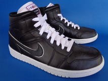 12957■美品 19年製 NIKE AIR JORDAN 1 MID MAYBE I DESTROYED THE GAME ナイキ エア ジョーダン ミッド 黒 白 26.5 852542-016_画像2